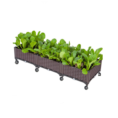 SGS Certified Urban Garden ชาวไร่พลาสติกบนล้อ Fire Proof ง่ายต่อการประกอบ