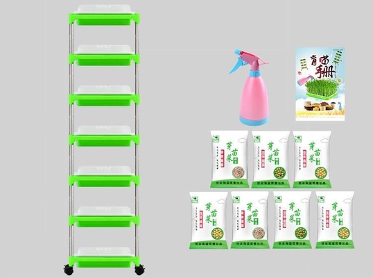 ถาดเพาะกล้าไม้หลายชั้นยืนถาด Microgreen Hydroponic ย่อยสลายได้