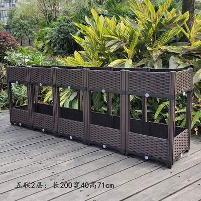 สนามหลังบ้าน 0.5mm-16.0mm หนาพลาสติก สวน Planter Box Long Service Life