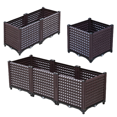 Frost Resistance พลาสติก Garden Planter Box ตกแต่งกลางแจ้ง Moth Proof