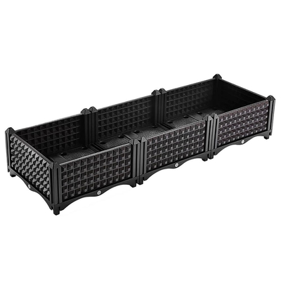 กล่องใส่ผักยาว 80 ซม. บนล้อพลาสติก Long Planter Box Moth Proof