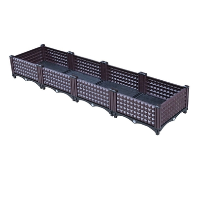 กล่องใส่ผักยาว 80 ซม. บนล้อพลาสติก Long Planter Box Moth Proof