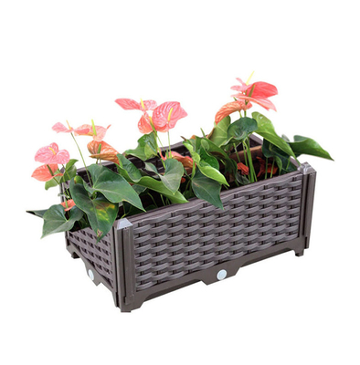 Corridor Plastic Raised Planter Boxes เตียงยาว 80 ซม. เป็นมิตรกับสิ่งแวดล้อม