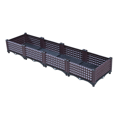 กล่องชาวไร่กลางแจ้งพลาสติกที่เรียบง่าย Earth Friendly Urban Garden Planter