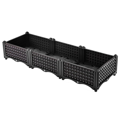 CE ISO9001 Polypropylene Planter Box พลาสติกยกสวนเตียง Planter Kit