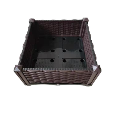 พลาสติกคุณภาพสูง Square Stackable Raised Garden Bed ราคาถูก planter box Garden Plant Bed