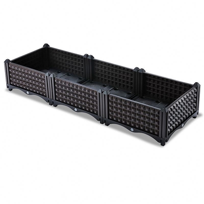 คุณภาพสูงสวนกลางแจ้งปลูกกล่อง Backyard Garden กระถางต้นไม้พลาสติกยก Garden Bed Planter Box