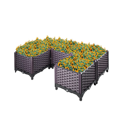 High quality rectangular plastic plant container for outdoor garden container for planting cornucopia flowers fruits