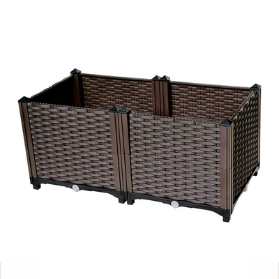 High quality rectangular plastic plant container for outdoor garden container for planting cornucopia flowers fruits