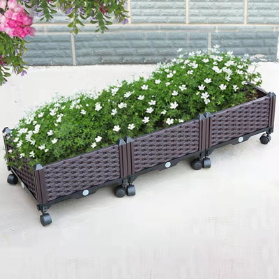 SGS Certified Urban Garden ชาวไร่พลาสติกบนล้อ Fire Proof ง่ายต่อการประกอบ