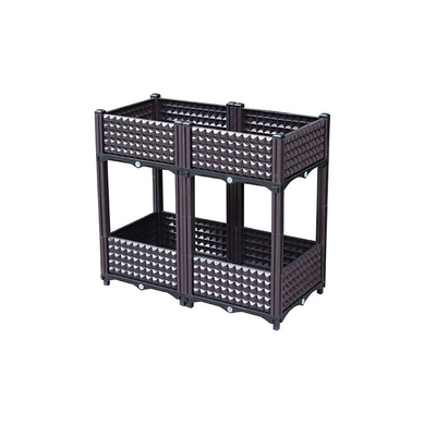 กล่องปลูกผักพลาสติกสองชั้นแบบเคลื่อนย้ายได้ Outdoor UV Resistant