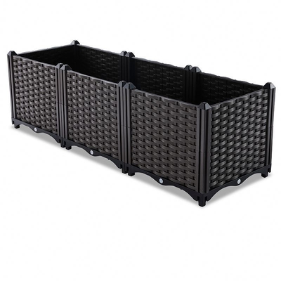 ร้านอาหาร Patio Plastic Garden Planter Box 160 * 40 * 37 ซม. โลโก้ Customized