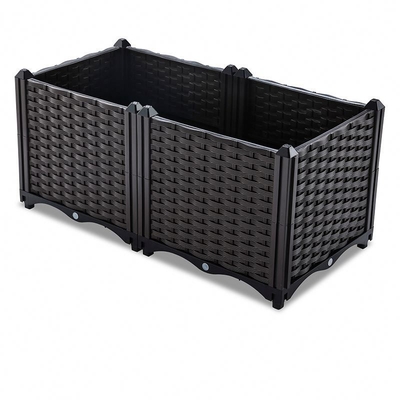 ร้านอาหาร Patio Plastic Garden Planter Box 160 * 40 * 37 ซม. โลโก้ Customized