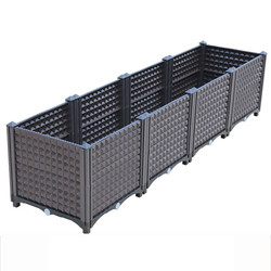 ร้านอาหาร Patio Plastic Garden Planter Box 160 * 40 * 37 ซม. โลโก้ Customized