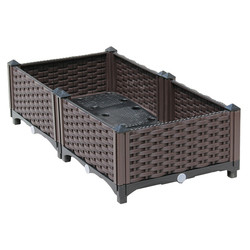 การออกแบบหวายยาว 120 ซม. เครื่องปลูกผักพลาสติกขนาดใหญ่ Plastic Vegetable Garden Beds