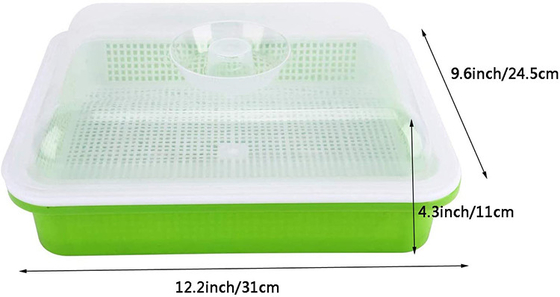 ถาดใส่ถั่วงอก Microgreen PP รีไซเคิลพร้อมฝาปิดใช้ในครัว